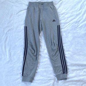 Adidas Girls gray and black light sweatpants large 14/16
